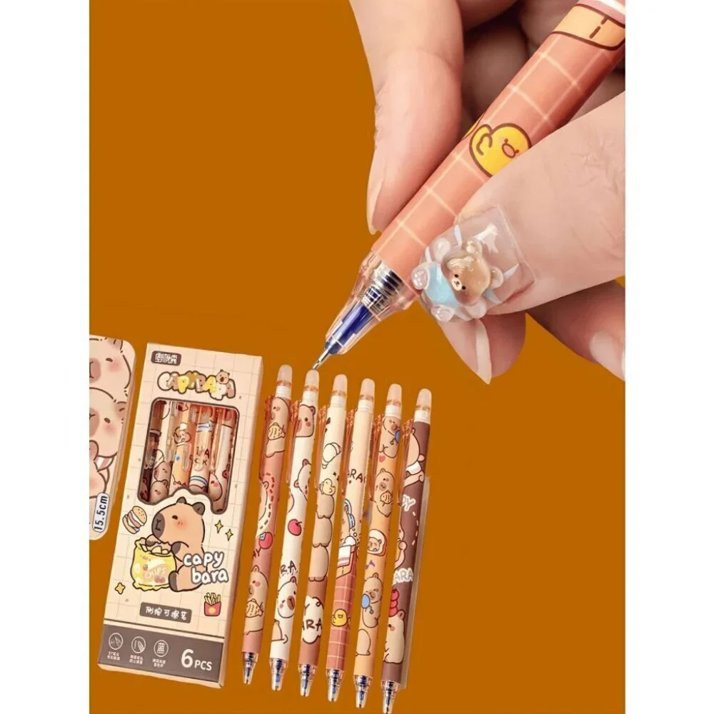 1pc/3pcs/6pcs/Box Erasable Click Pens Assorted Color And Creative Design